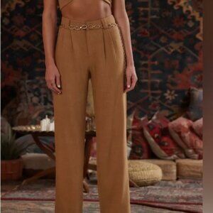 12th Tribe Brown Linen Pants Size Medium